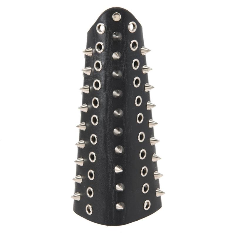 

Панк ПУ Кожаные Наручи с Металлическими Заклепками Шипами Регулируемые Удобные Перчатки для Тематических Вечеринок Активного Отдыха 1