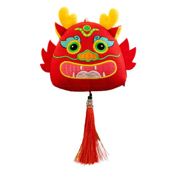 Cartoon Chinese Dragon Hanging Decoration with Tassels 2024 Year of The Dragon New Year 3D Dragon Ornament Pendant Home Decor Spring Festival Gift