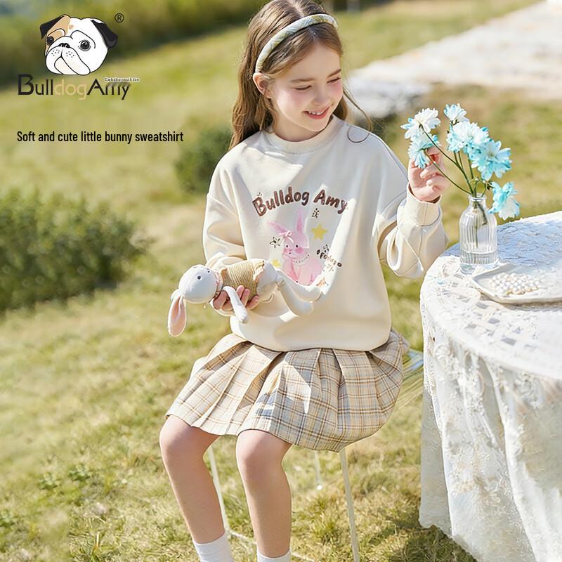 Girl s Cute Rabbit Print Long-Sleeve Sweatshirt 150 cm