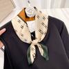Foulard en soie imprimée mûrier motif léopard petit carré décoration printemps et automne foulard en soie professionnel foulard de cou mode 71cm