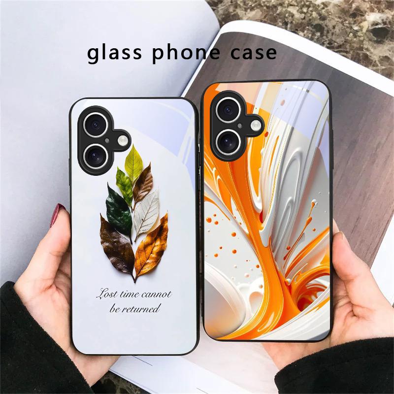 Animal Footprint Stone For iPhone 17 Air 16 E 15 Plus 14 Pro Max 13 12 mini 11 5 6 7 8 Plus XR XS Max SE Black Glass Phone Case