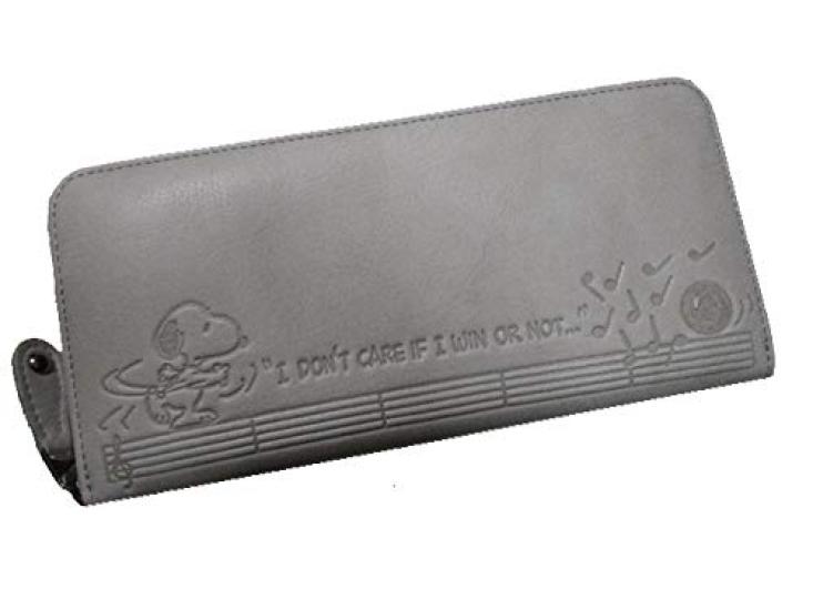 

Long Round Bowling Genuine US Sticker Included [Snoopy] Women s Wallet, Wallet, Series, Leather, сірий колір