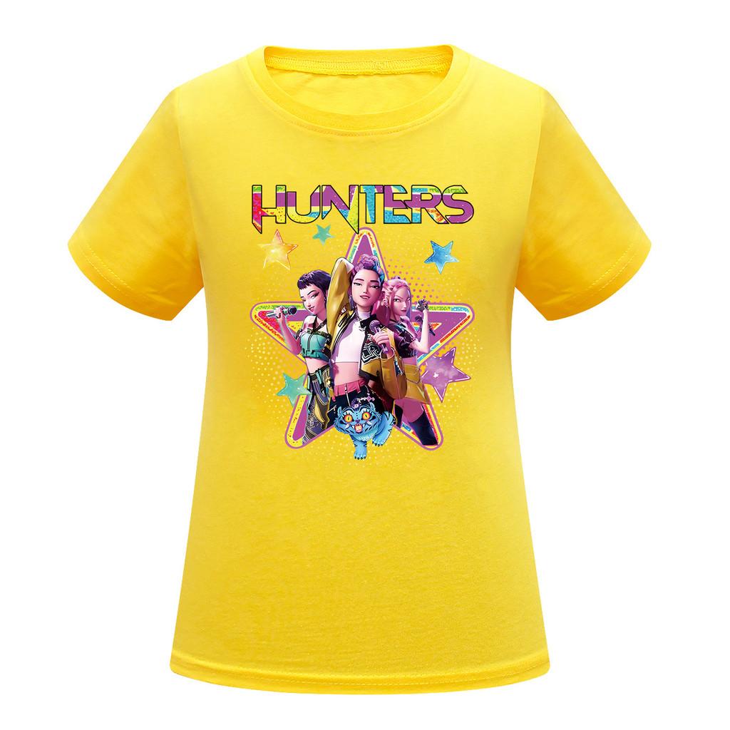 Kids Girls Anime Cartoon K-POP Printed Casual Short Sleeves T-Shirt Top
