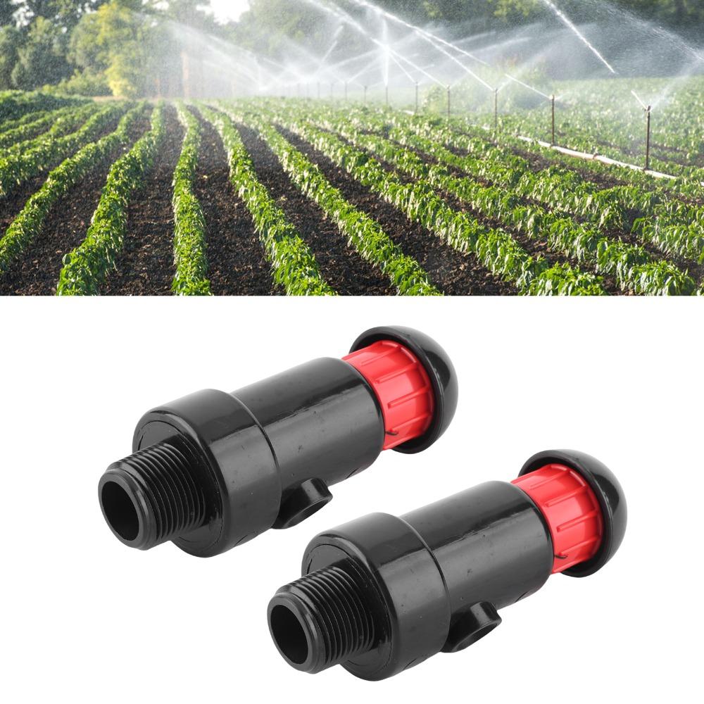 2Pcs Plastic Irrigation Exhaust Valve Black Irrigation Tools  Greenhouse Irrigation