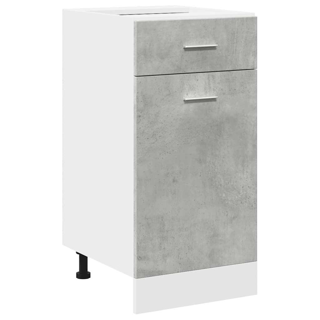 7 Piece Kitchen Furniture Set Lyon Concrete Grey Particleboard