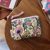 Fashion Vintage Sanitary Napkin Bag Indian Style Cotton Bohemian Coin Purse Mini Zipper Makeup Bag Cosmetic,earphone Etc Storage