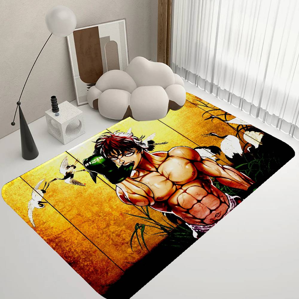 Baki Hanma Yujiro Manga Kitchen Mat Nordic Style Bedroom Living Room Doormat Home Balcony Anti-Slip Welcome Rug