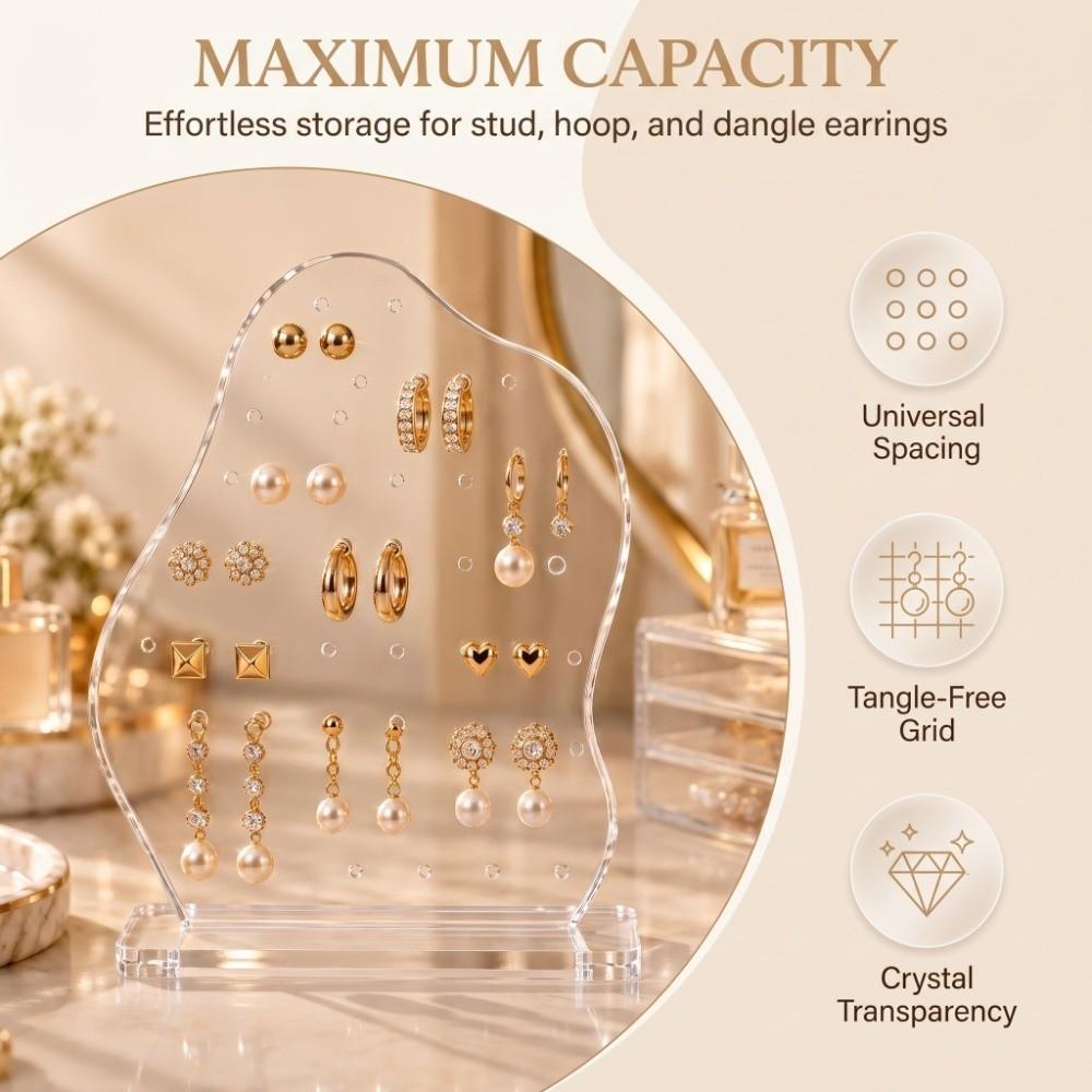 High-End Stud Jewelry Storage Organizer Clear Earring Holder Retail Market