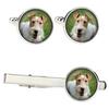 Fox Terrier Wire - Cufflinks and Tie with Your Photo, a Suit Decoration, Men's Jewelry from the Brand.