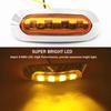LED Side Marker Lights Side Lamps 12V 24V High Brightness Waterproof Suitable for Yellow 4-LED Universal, Trucks, Trailers, Buses, Boats,