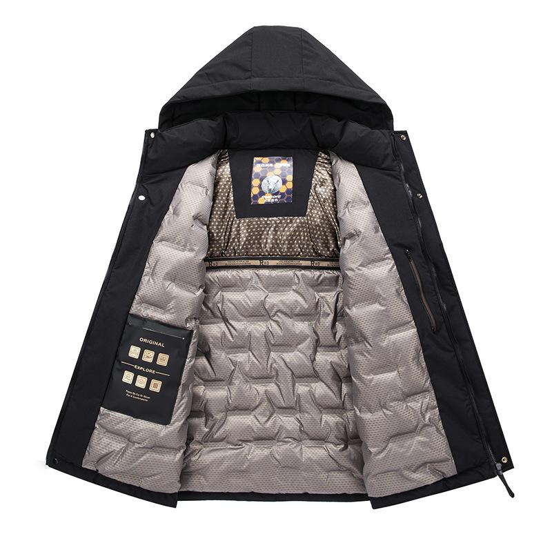 Casual Men's Cotton Jacket Hooded Design Versatile Winter Warm