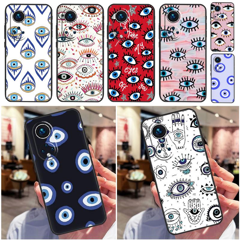 Lucky Eye Blue Evil Eye Print Case For Honor X8a X8b X9b X9a X8 X9 X9c 50 70 90 Lite Honor 200 Lite Magic 5 6 7 Pro Cover