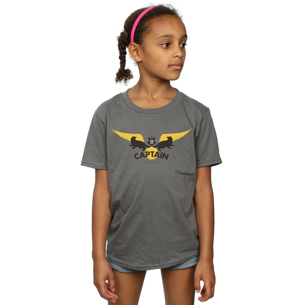 Harry Potter Girls Hufflepuff Captain Cotton T-Shirt