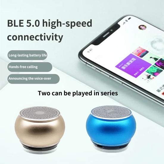 Wireless Speaker HiFi Hands-free Calling Support Interconnection Mini Portable Bluetooth-compatible5.0 Stereo Loudspeaker for Car