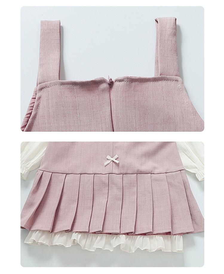 2026 Spring/Summer Doll Collar Strap Skirt - Korean Chic Super Cute Princess Bow Dress