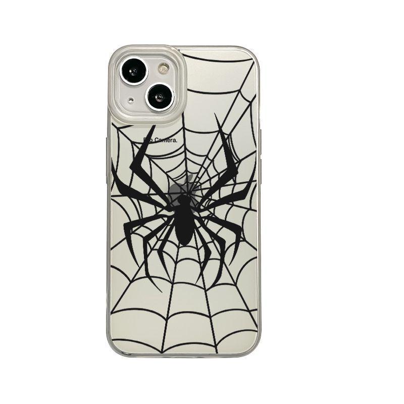 Clear Spider Web Pattern Phone Case for iPhone 17 Pro Max