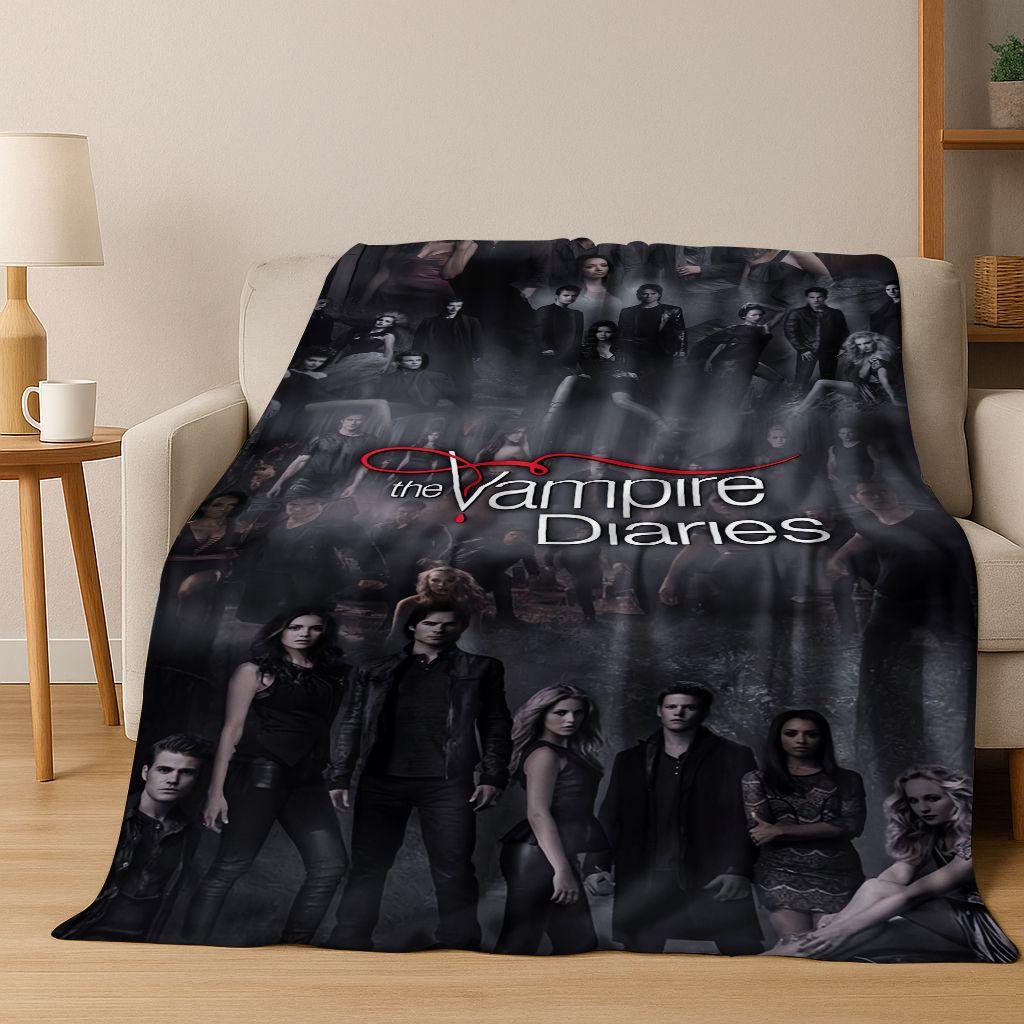26 Stil The Vampire Diaries Damon Salvatore Flanelldecke, Warme und Gemütliche Weiche Überwurfdecke für Zuhause Schlafzimmer Bett Sofa Abdeckung