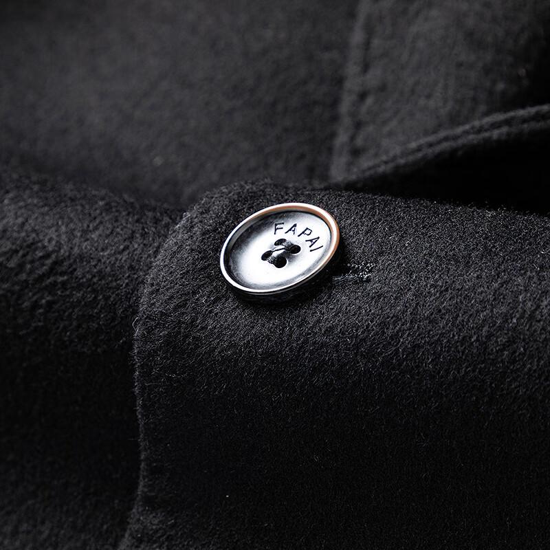 FAPAI Men's Detachable Down Liner Wool Blend Overcoat