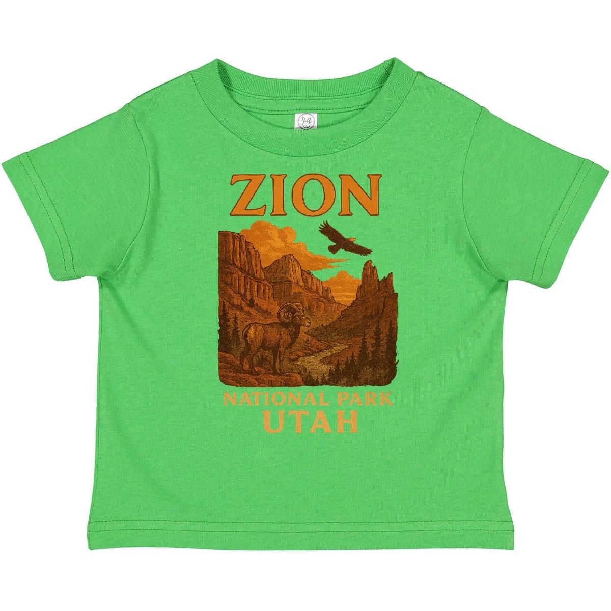 Inktastic Zion National Park Utah Vintage Landscape Art Toddler T-Shirt Wildlife 120