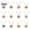Talos Women Birth Flower Necklace, Floral Book Pendant January To December Month Gift for Wife Girlfriend