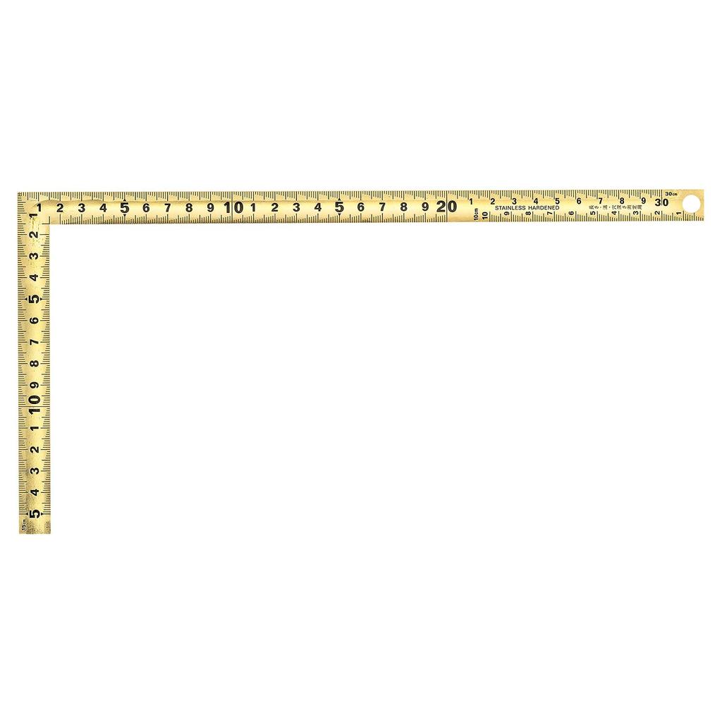 Niigata Seiki SK Made In Japan Golden Curved Shaku Tobi Kaidan Scale Both Same Eyes Square Thickness 30cm GCT-30CKD Gold