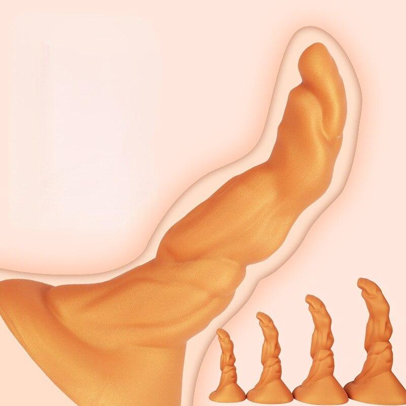 Simulační měkký anální kolík silikonový anální expandér masturbační zařízení pro dospělé Sexuální hračky popruh na penis Realistické držení penisu