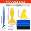 Car Felt Edge Squeegee Plastic Scraper Wallpaper Film Sticker Install Window Tint Tools Handheld Squeegee Kit for Glass Doors
