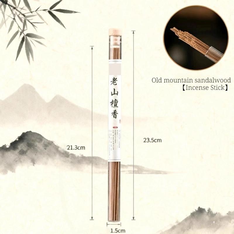 Natural Household Sandalwood Incense Long-lasting Indoor Handcraft Product/old Indian Mountain Aiding Sleep Tea Rooms Joss Stick (as the picture,Old Mountain)