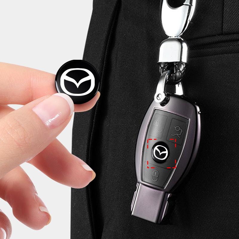 14mm Car Key Emblem Stickers Auto Control Key Logo Accessories For Mazda 3 6 CX5 2 CX3 CX9 MX5 RX8 Axela Demio MS CX5 2 Axela Demio Atenza MS GH BK MP