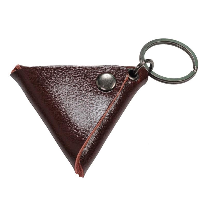 

Convenient Guitar Pick Holder Guitar Pick Case Triangular Soft Guitar Pick Organizer Portable Guitar Pick Container темно-коричневого кольору