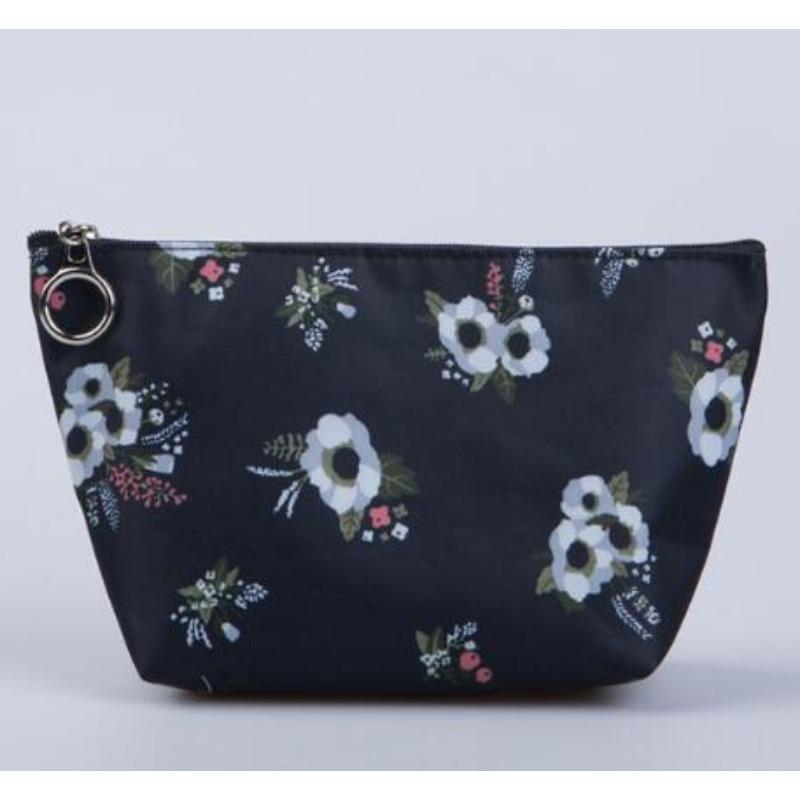 Bedruckte Reise-Kosmetiktasche, klein, koreanisch, tragbar, großes Fassungsvermögen, Kosmetiktasche, Clutch, Kosmetiktasche
