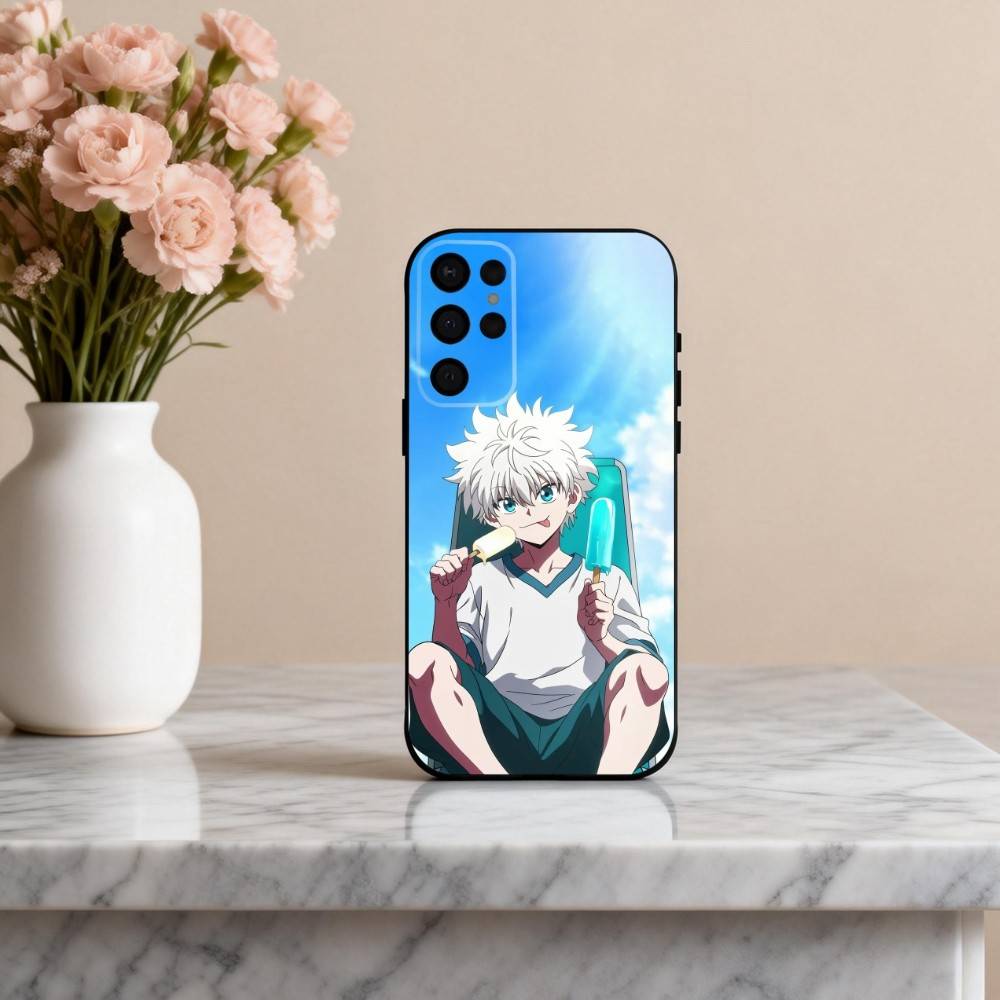 K-Killua Z-Zoldyck H-Hunter X Hunter Phone Case For Samsung S25,24,23,22,30,21,10,9,Ultra,Plus,Lite,FE,4,5 G Soft Black Case