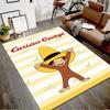 1pc Curious George Design Printed Area Rug Carpet for Bedroom Living Room Home Decor Rugs Mat Non Slip Mat Rug for Bedside