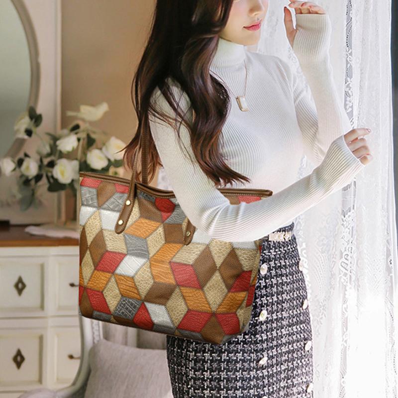 Design Vintage Pattern Handbag High-grade Material Shoulder Bag New Classic Commuter Large Capacity Shopping Totes for Women MIT