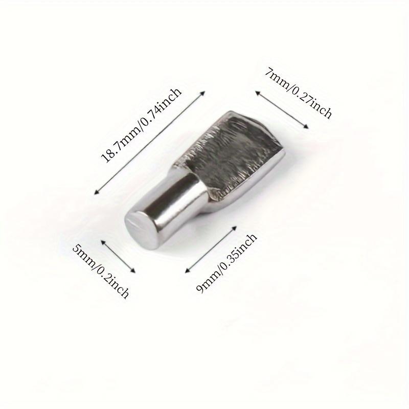 20/50Pcs Shelf Pins Pegs, 5mm Spoon Shape Nickel Plated Shelf Support Pegs, Bookshelf Pegs For Shelves