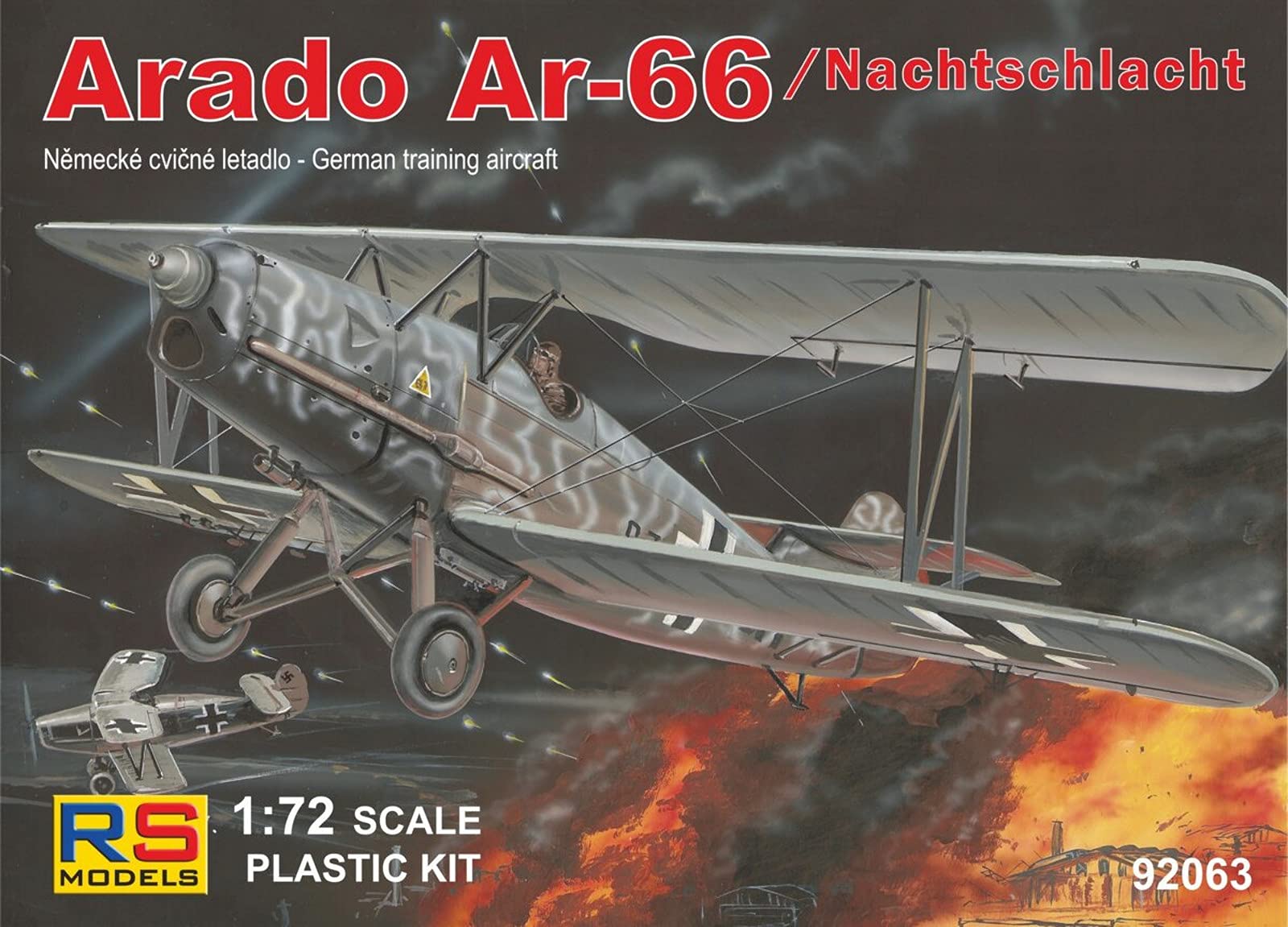RS Model Немецкий самолет Arado 66 для ночных налетов Пластиковая модель 92063 1/72