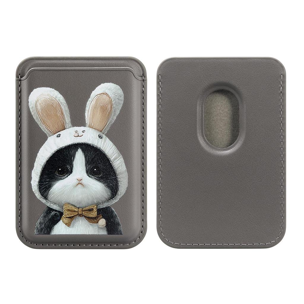 MagSafe Compatible Magnetic Leather Card Holder for iPhone 17/17 Pro