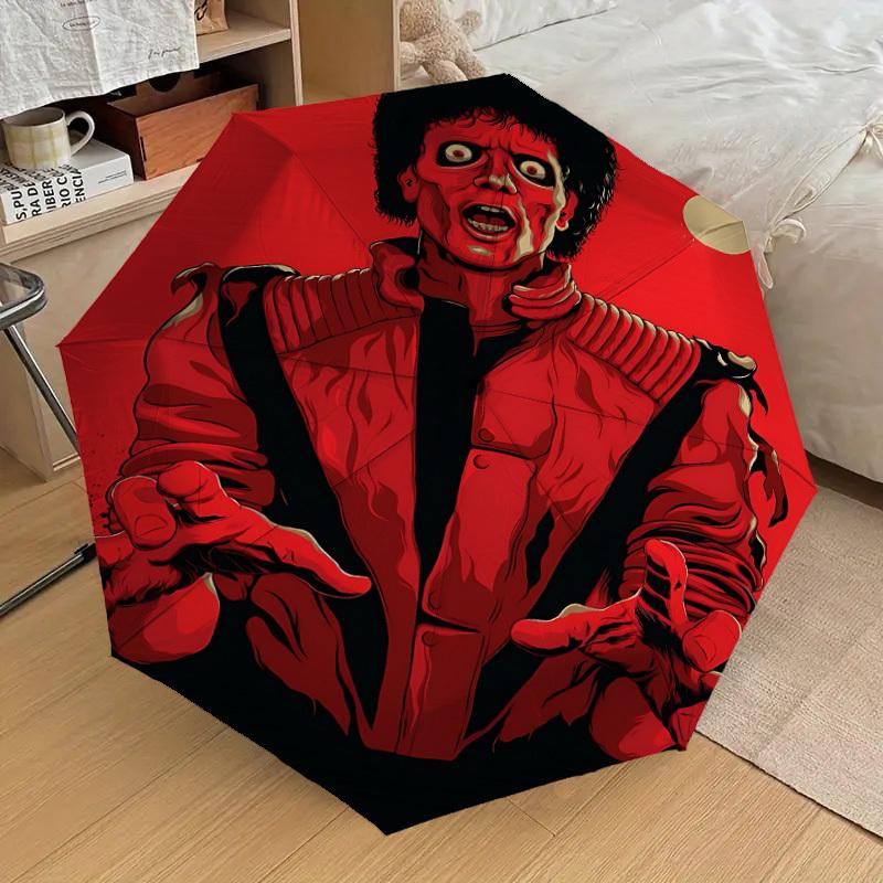 

1pc Thriller Automatic Open/Close Umbrella, Lightweight Design for Everyone, Halloween & Christmas Gifts - Ideal for Daily, Formal, Party Use, Formal