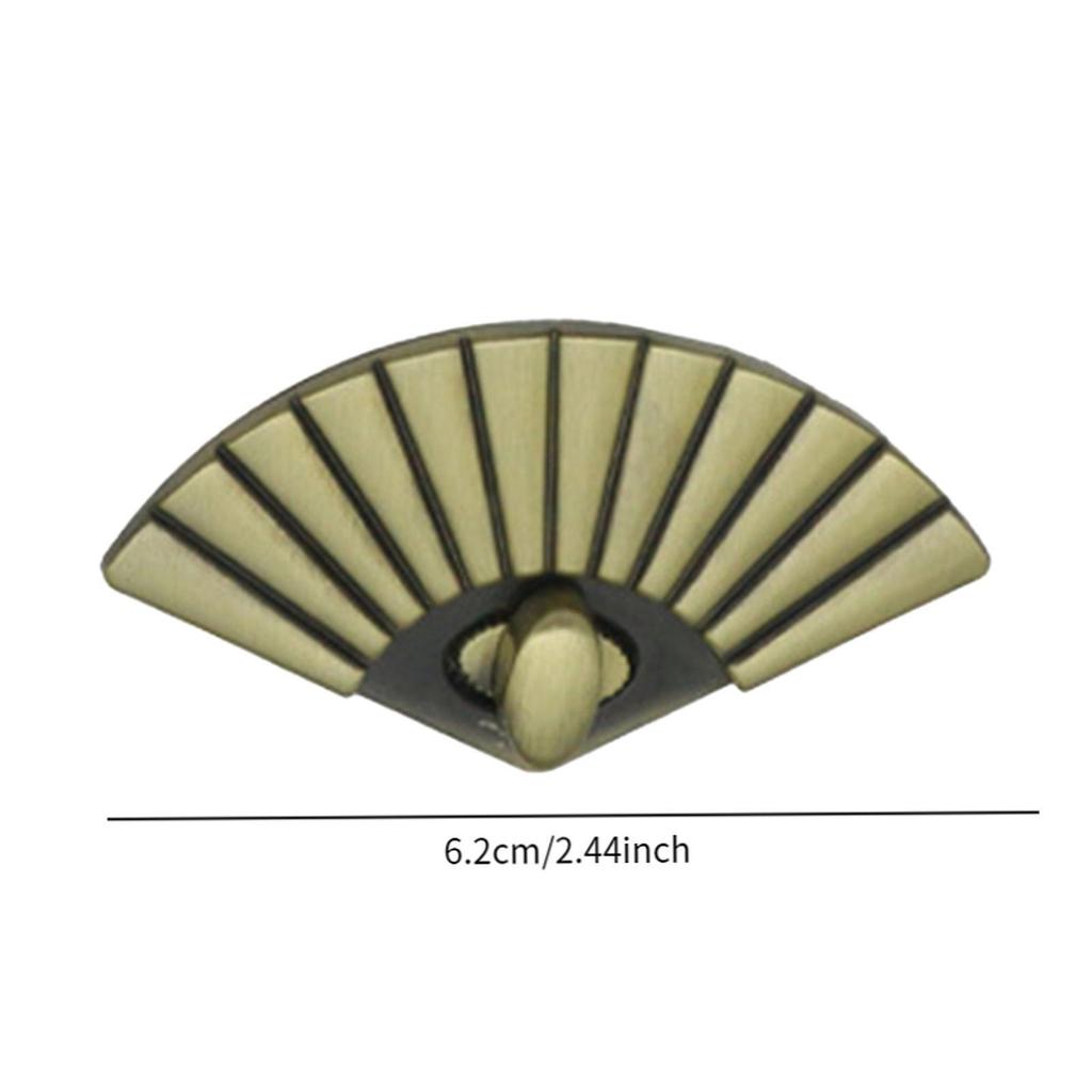 2Pcs Twist Lock Clasps,Twist Lock Clasp Metal Handbag Locks,Fan Shaped,Purse Closure for Wallets DIY Craft Handbags Bag