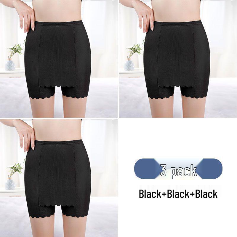 Eisseide Damen Doppel-Lagen Nahtlose Anti-Expositions Sicherheits-Shorts