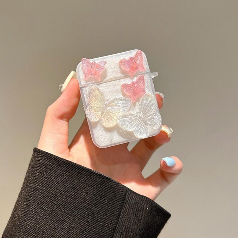 

Suitable Airpodspro2 Sparkling Powder Water Diamond 3D 3/4 Generation Butterfly Apple Bluetooth Earphone Cover Protective Case Airpods Pro 2 Generation