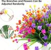Artificial Flowers for Outdoors,5Bundle Artificial Plants Outdoor Fake Flowers UV Resistant, Outdoor Fake Plants Plastic Faux