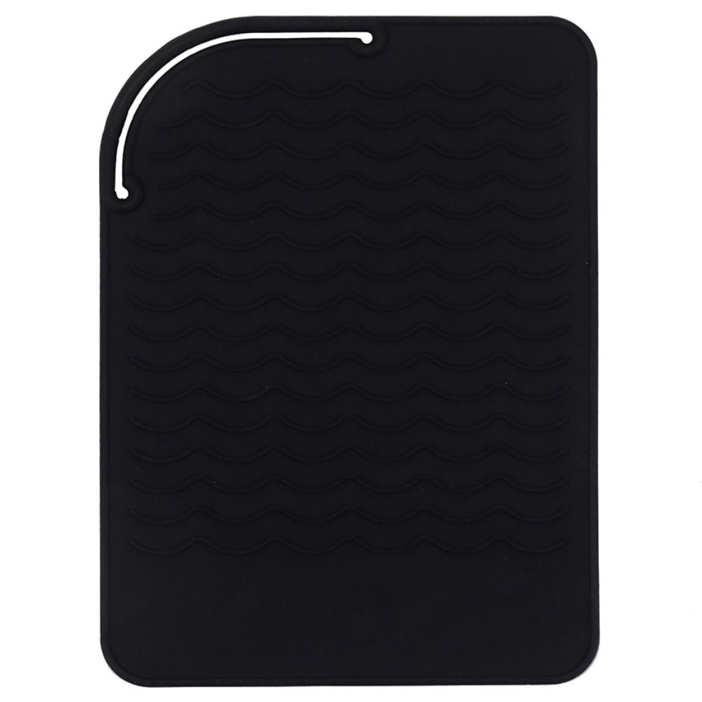 

Нескользящая термостойкая накладка, многофункциональная сумка для хранения выпрямителя для волос, изоляционный коврик для путешествий чёрный