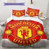Man Utd Sängkläder Täcke Set Örngott Kuddfodral Heminredning Födelsedagspresent (1 * påslakan + 3 * örngott, utan fyllning)