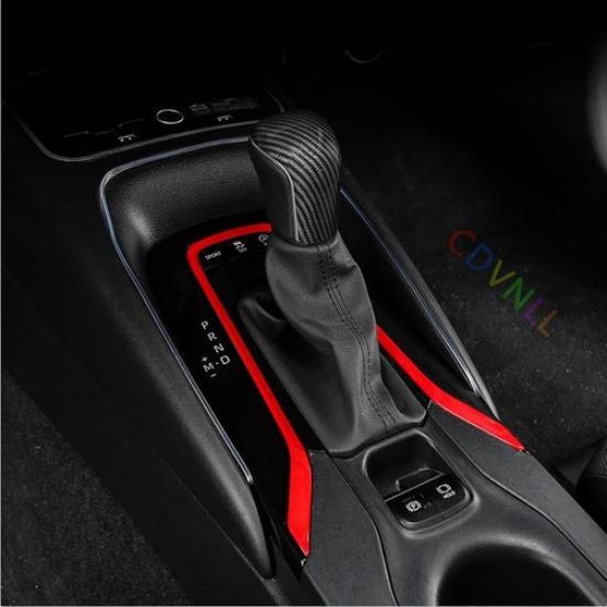 For TOYOTA COROLLA 2019-2023Red Interior Gear Shift Panel Trim