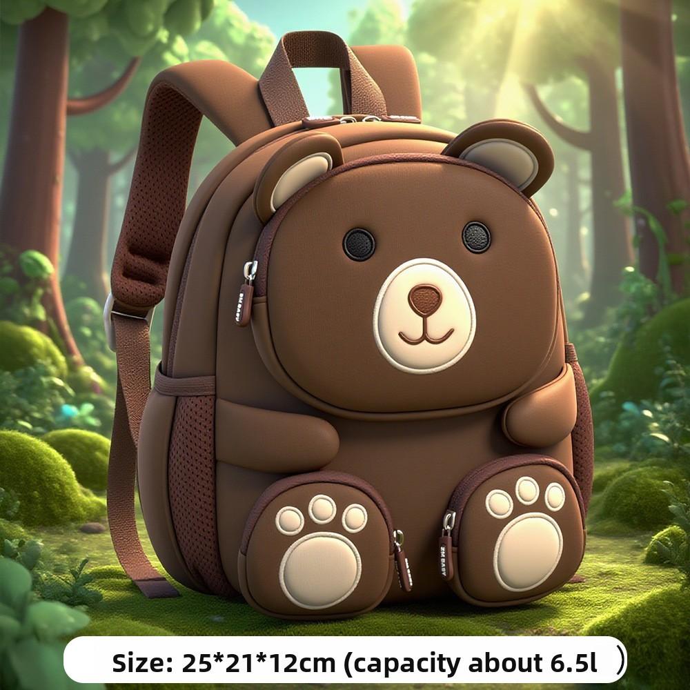 

Sesame Baby Kids Animal 3d Backpack With Breathable Mesh For Preschool And Kids School Brown Small