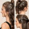 10 Star Shaped Hair Clips, Women'S Non Slip Silver Metal Hair Accessories, Suitable For Street Styling