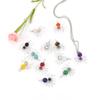 Handmade Colorful Rough Stone Necklaces Crystal Spiders Pendant Neckchains Adjustable Length Chain Jewelry Accessories