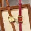 GEDI Quartz Vintage Woman Watches Square Watch Elegant Luxury Fashion Leather Strap Wristwatch Gifts Women