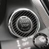 Carbon Fiber Interior Engine Start Stop Push Button Cover Trim for Infiniti Q50 Q60 2014- Carbon Fiber Interior